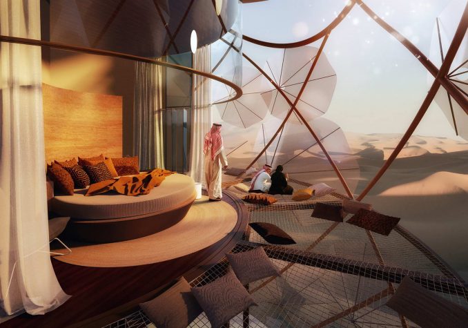 Архитектурные фантазии: Оазис в пустыне для отдыха 