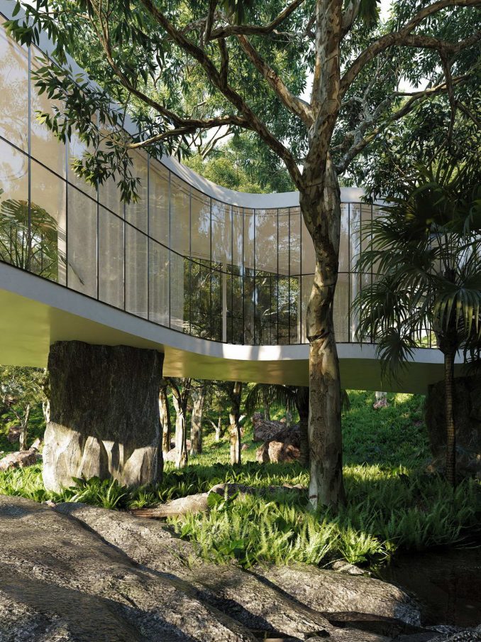 Архитектурная фантазия: лесной дом в стилистике бразильского модернизма 